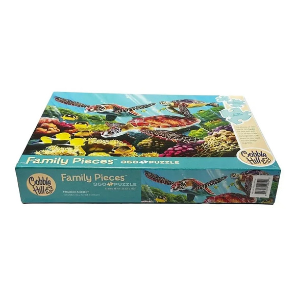 Cobble Hill Molokini Current Jig Saw Puzzle Family 350 Pieces Turtles New Sealed - Picture 4 of 8